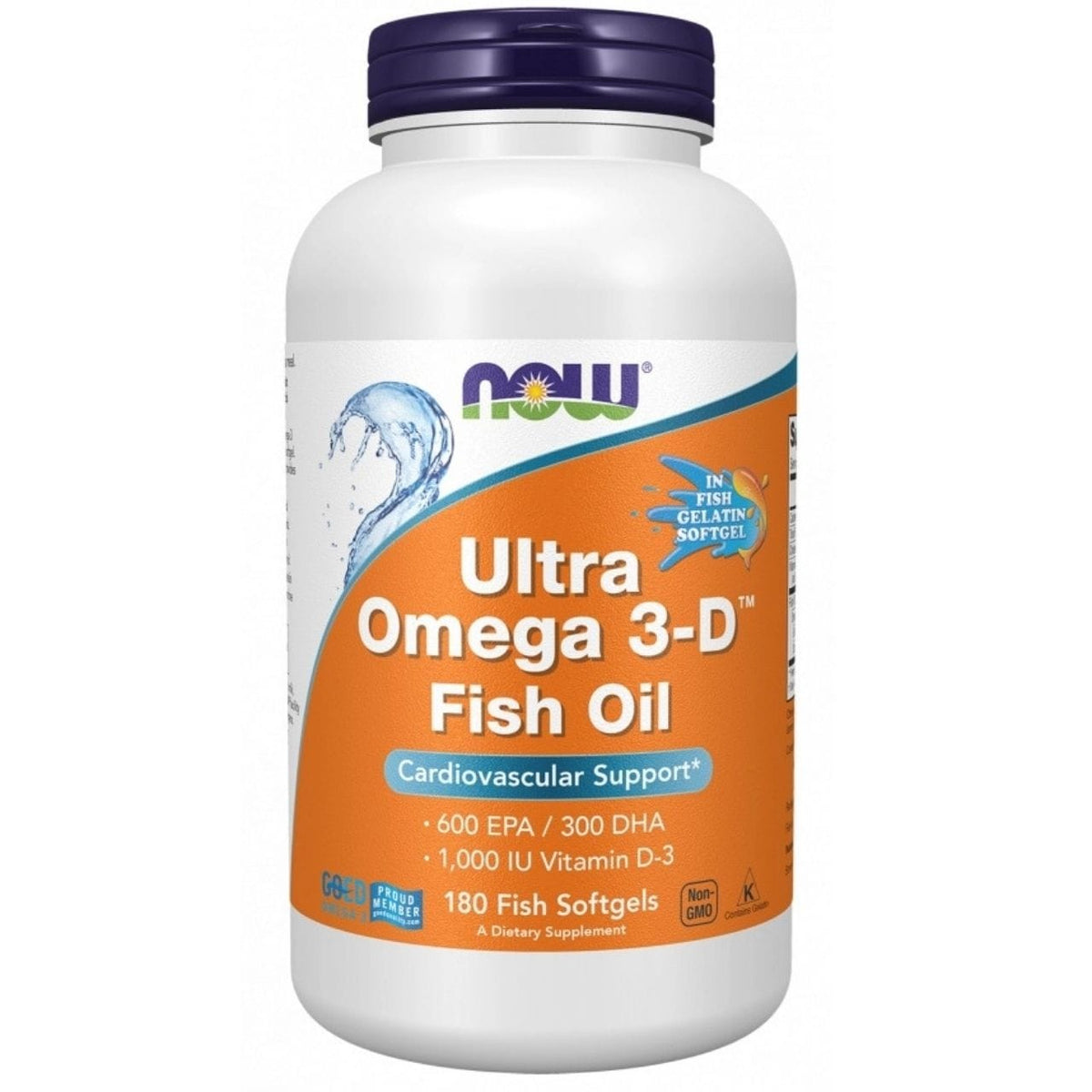 NOW Foods Ultra Omega-3-D Fish Oil - 180 Softgels