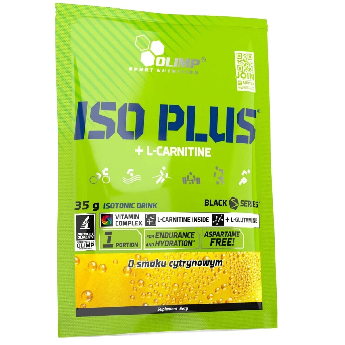 Olimp Iso Plus Isotonic with L- Carnitine Powder, Lemon - 35 g