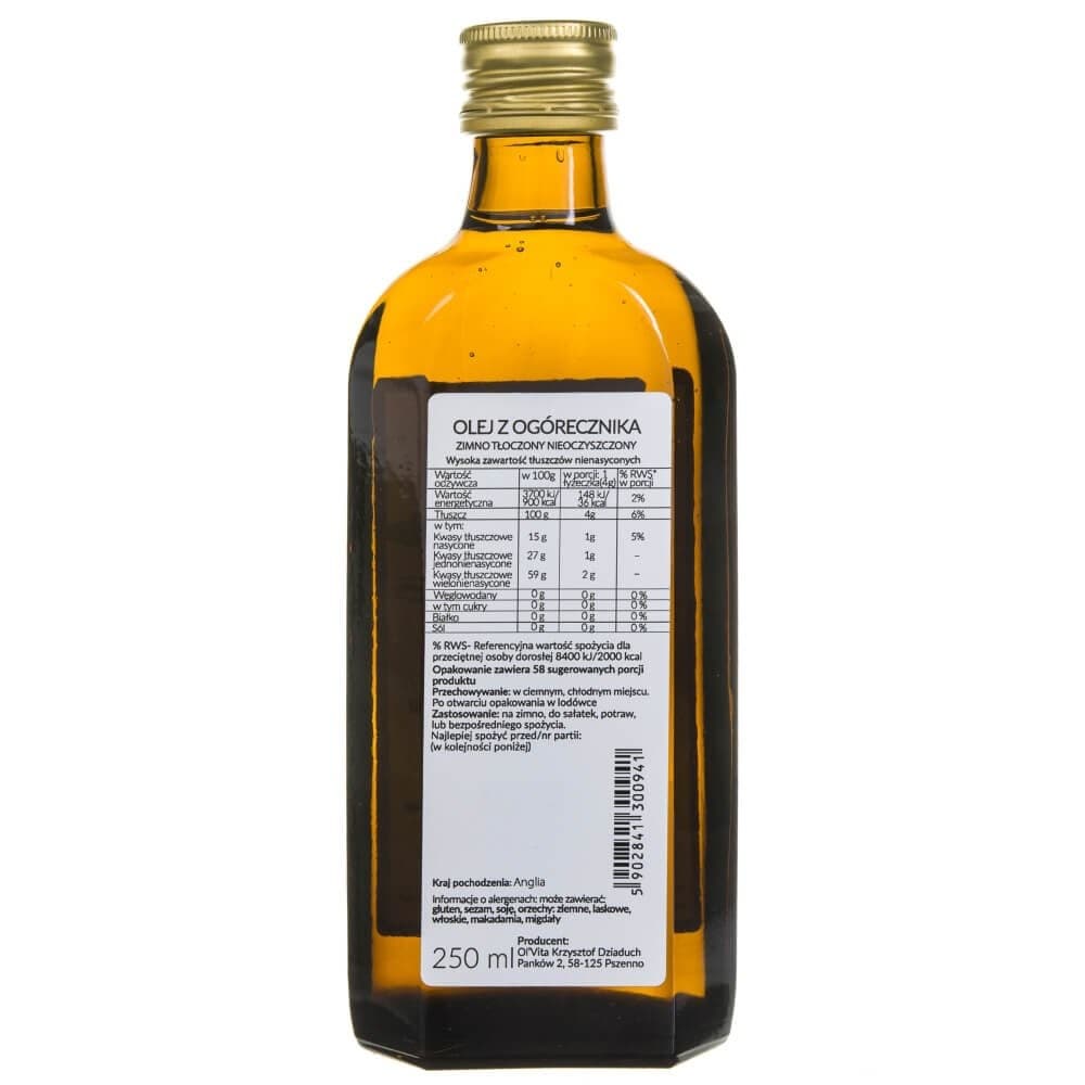 Olvita Cold-Pressed Borage Oil Unpurified - 250 ml
