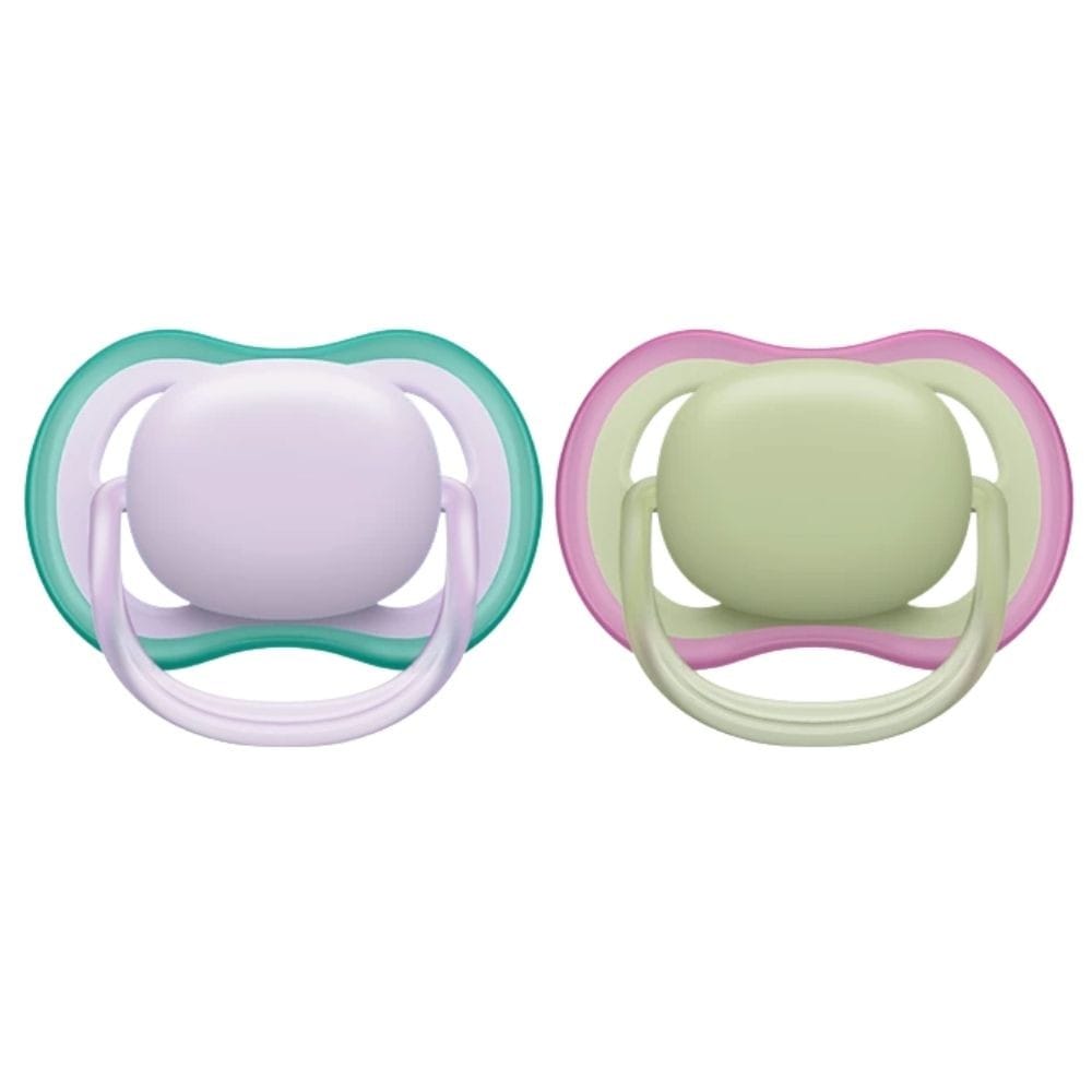 Philips Avent Ultra Air Pacifier, 0-6 Months, Girl - 2 Pieces