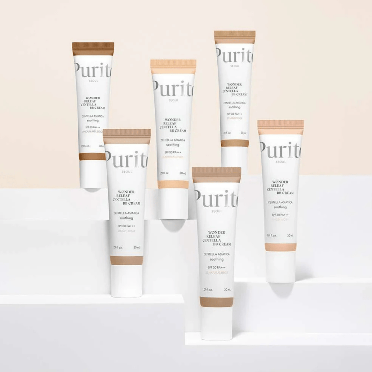 Purito Seoul Wonder Releaf Centella BB Cream, 21 Light Beige - 30 ml