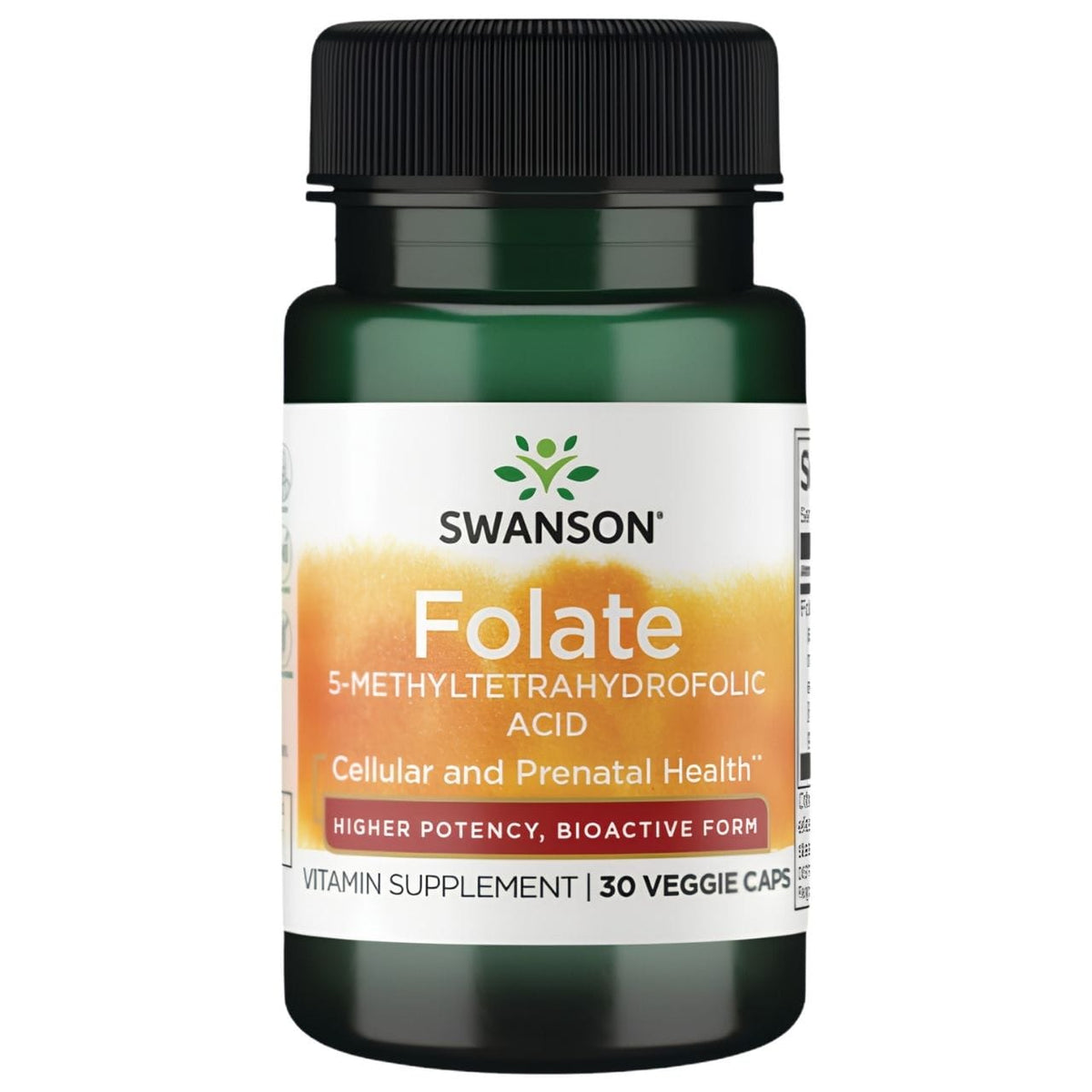 Swanson Folic Acid (Quatrefolic®) - 30 Veggie Capsules