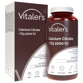 Vitaler's Calcium 120 mg + Vitamin D3 2000 IU - 120 Capsules