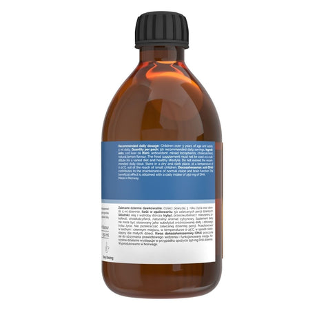 Vitaler's Omega-3 Norwegian Cod Liver Oil, Lemon Flavor 1200 mg - 250 ml