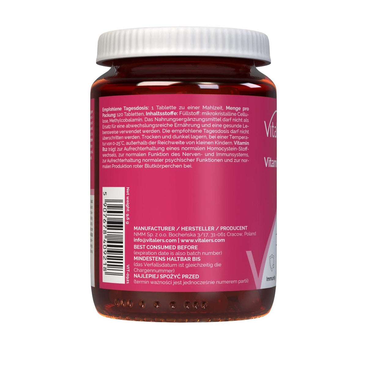 Vitaler's Vitamin B12 950 mcg  - 120 Tablets