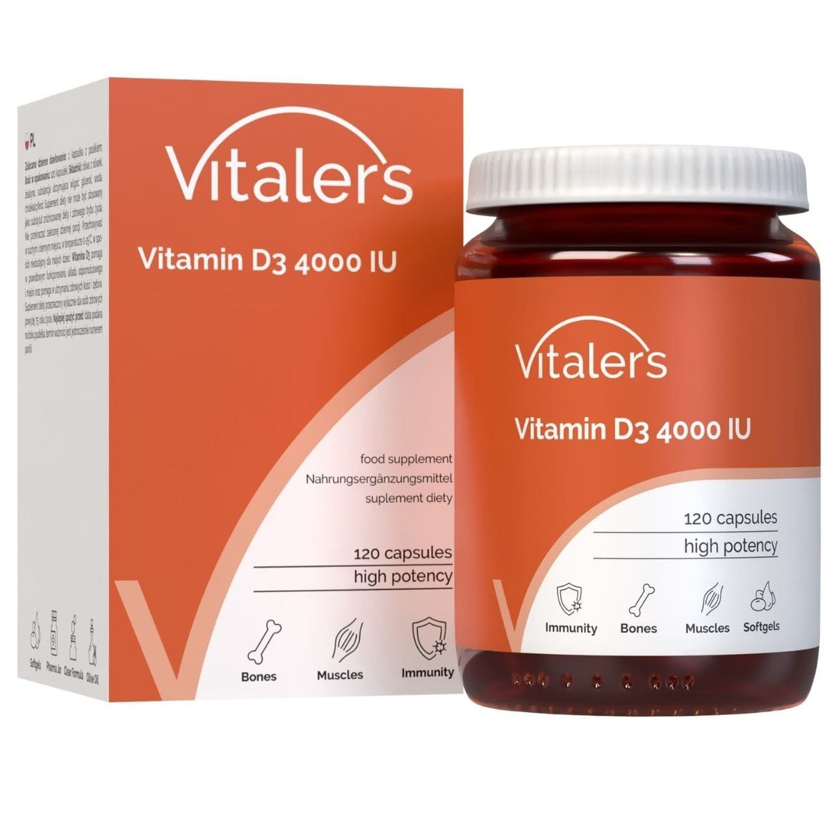 Vitaler's Vitamin D3 4000 IU - 120 Capsules